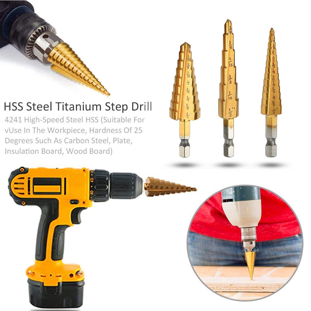 Juego De Broca Escalonada Titanio X 3 Piezas | Cuotas Sin Interés