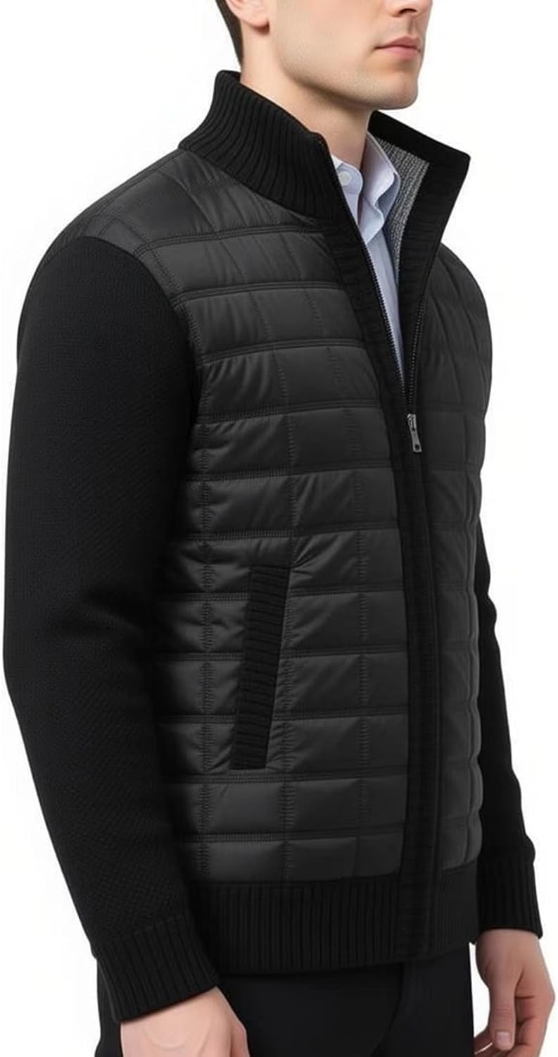 VtuAOL Men's Cardigan Sweaters Casual Full Zip Sweaters Knitted Cardigan with Pockets - Image 2