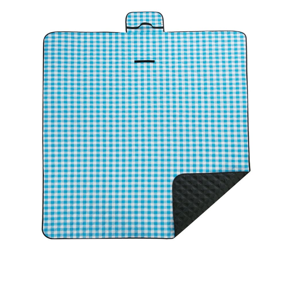 DOTBUY-SHOP Picnic Blanket Waterproof Large Picnic Mat Kids Outdoor Rugs Foldable Beach Blanket Washable Beach Mat for Garden Beach Travel Camping Patio Hiking (200x200CM,Blue white check)