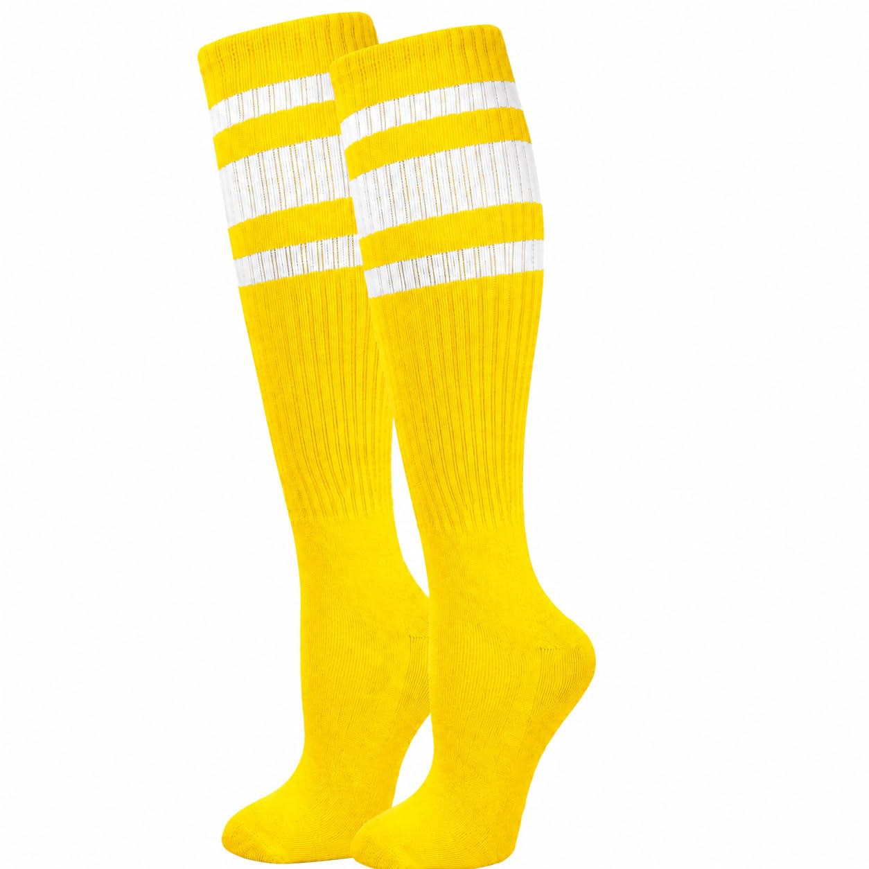 Premium Striped Adult Knee High Tall Athletic Skater Tube Socks