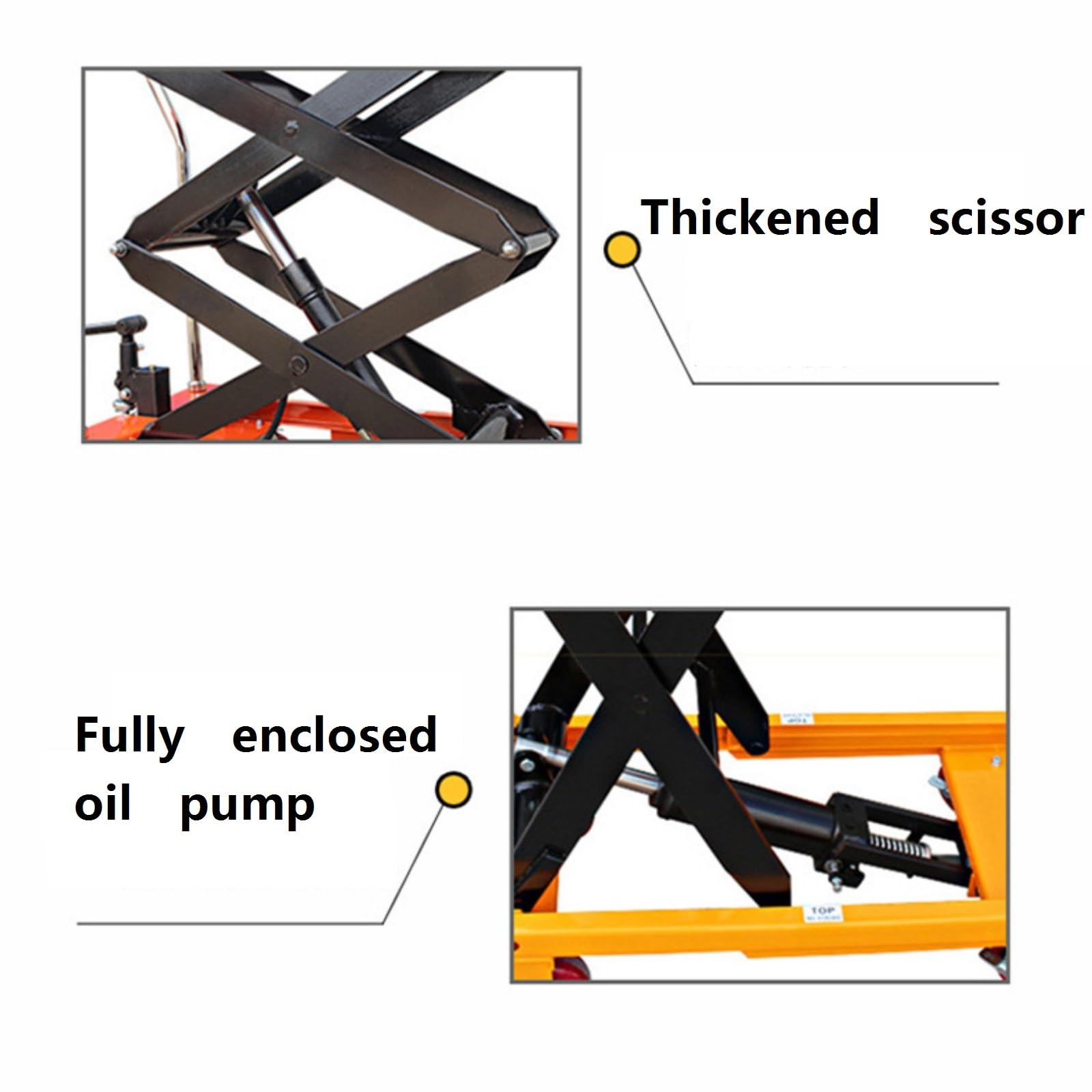 Wózek hydrauliczny z hydraulicznym wózkiem nożycowym Podnośnik ręczny z pojedynczym nożyczkami do przenoszenia materiałów(300 kg)