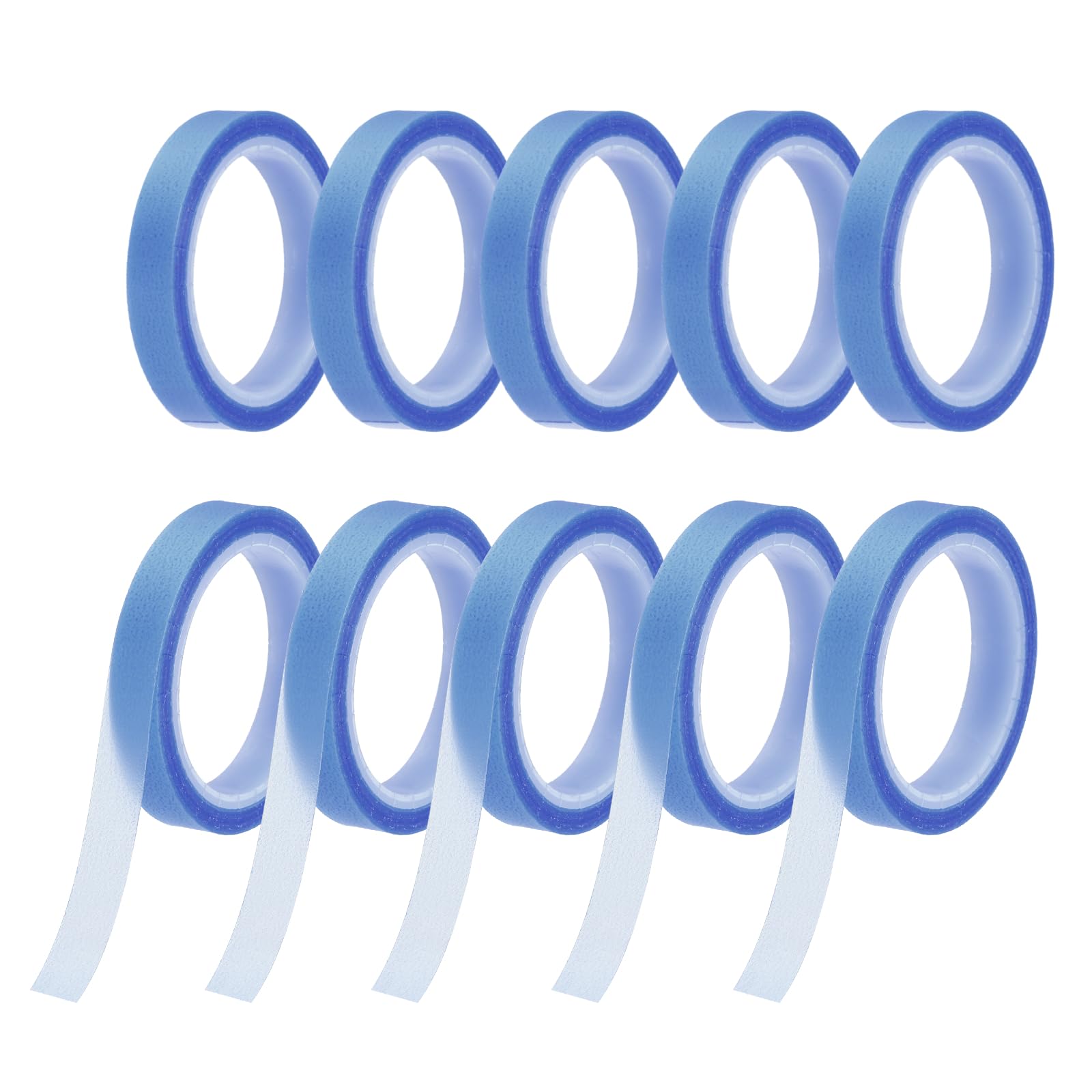 PATIKIL 10Rolls Highlighter Tapes, 5M x 6mm Transparent Marking Sticker Removable Clear Color Tapes Office Class Supplies for Teacher Book Reading Home Fluorescent Blue โ image 1