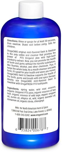 Miniatura 2 de North American Herb & Spice OregaCARE - Remolino y golondrina, sabor a menta silvestre, 8 onzas líquidas