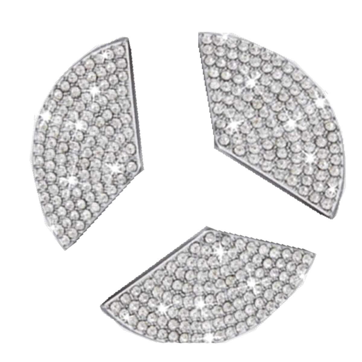 YUWATON Car Interior Trim Fiting Bling Crystal Rhinestone Fashion Decals Accessories fit for Mercedes Benz New A B class CLA GLB 2019 2020 (silver, Car window lift button cover 4pcs)