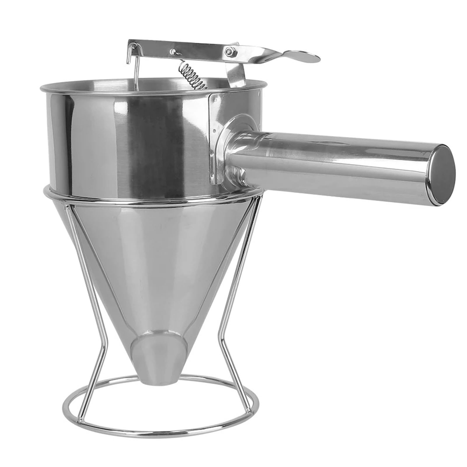 Distributore Pastella Dispenser for imbuto in acciaio inossidabile for cupcake, pancake, pastella, con cremagliera, salsa al cioccolato, crema, dosatore, strumenti a sfera for polpo