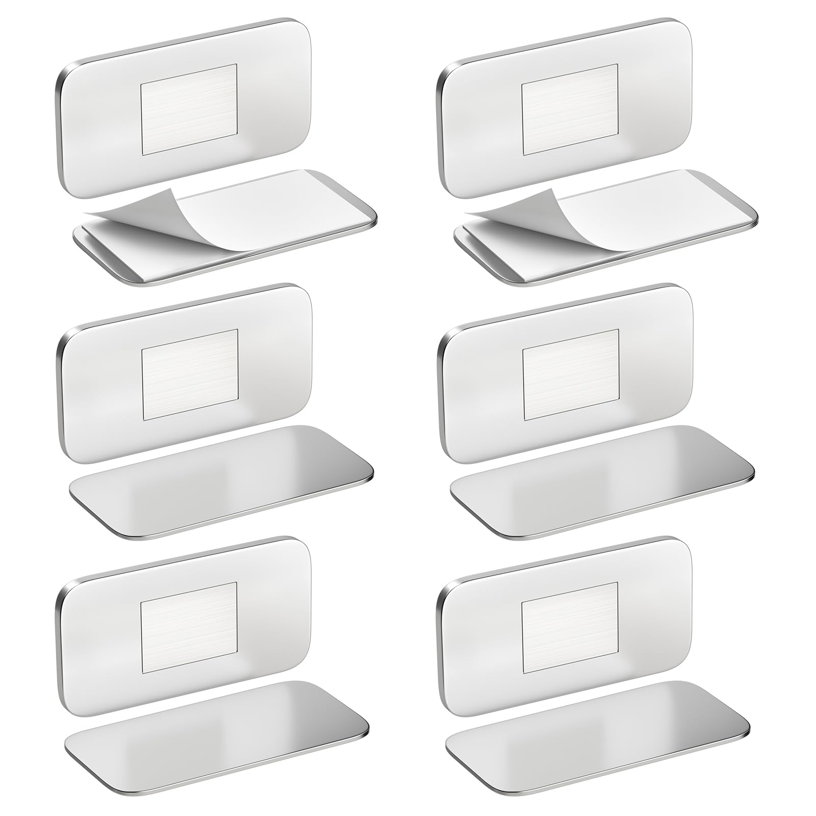 Jiayi Ultra-Thin Cabinet Door Magnets 6 Pack Adhesive Quiet Magnetic Door Catch for Kitchen Cupboard Drill-Free Magnet Latch Drawer Closure Small Wardrobe Sliding Door Magnetic Catches