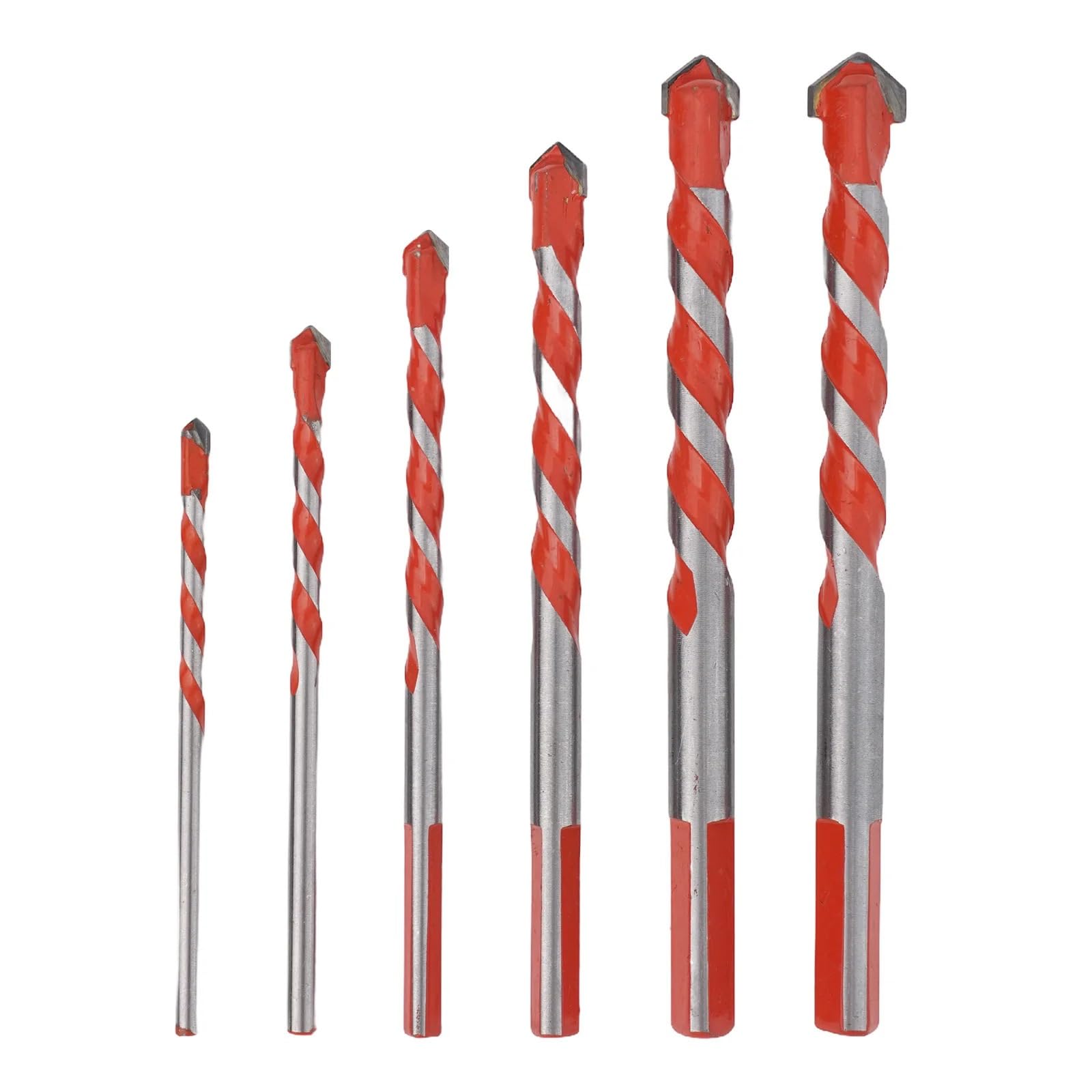 6 sztuk zestaw wierteł węglikowych uchwyt trójkątny wiertła do płytek do ceramicznego betonu cegła metalowa otwieracz do otworów w drewnie narzędzie do wiercenia