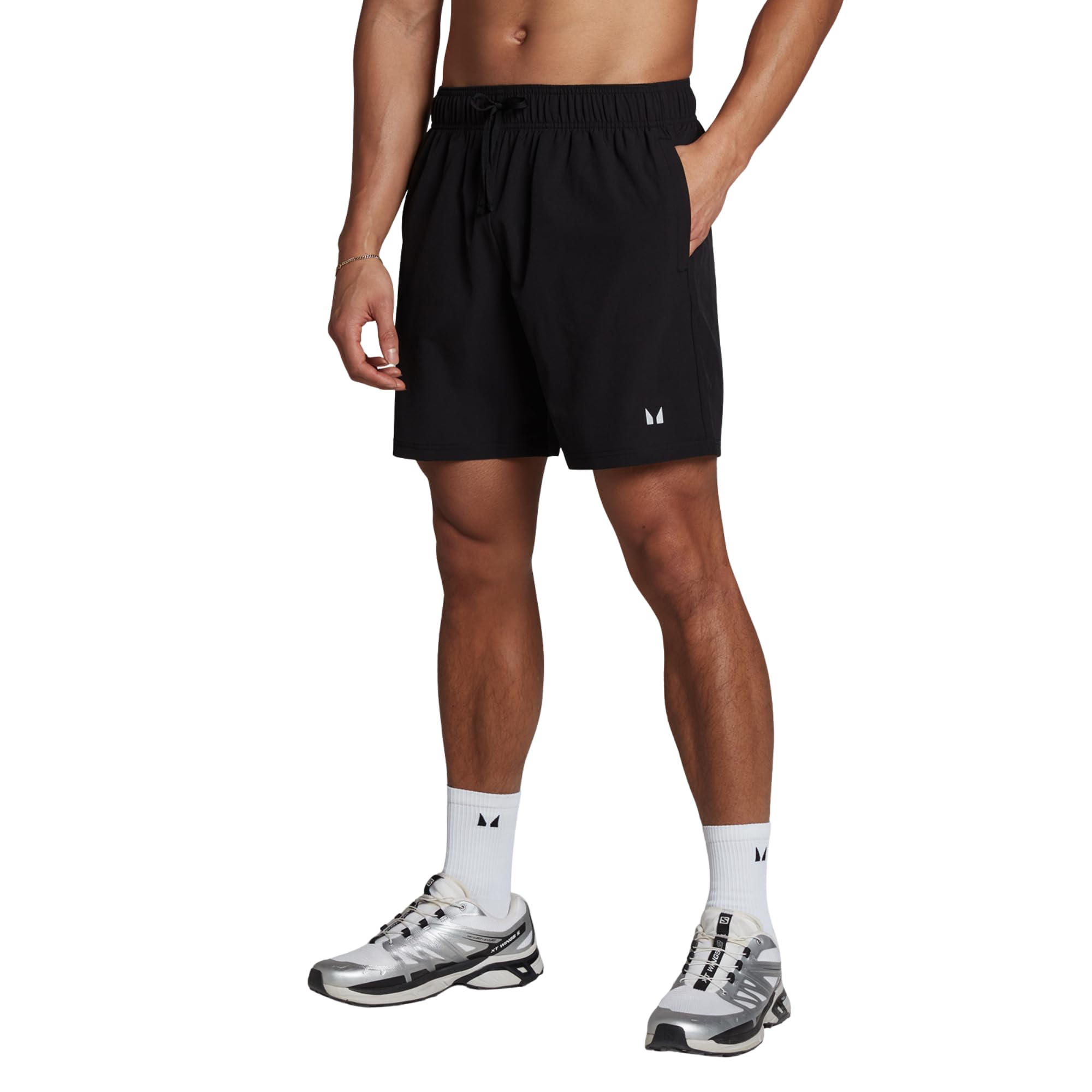 Myprotein MP Men’s Woven Training 7" Shorts – Black | Regular Fit Workout Shorts with Woven Fabric & Mesh Pockets - XS