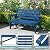 IVY&LANE Outdoor Bench | HDPE Plastic | 2-Person | Garden Benches | Weatherproof | Blue | for Patio Park Porch Outside Backyard