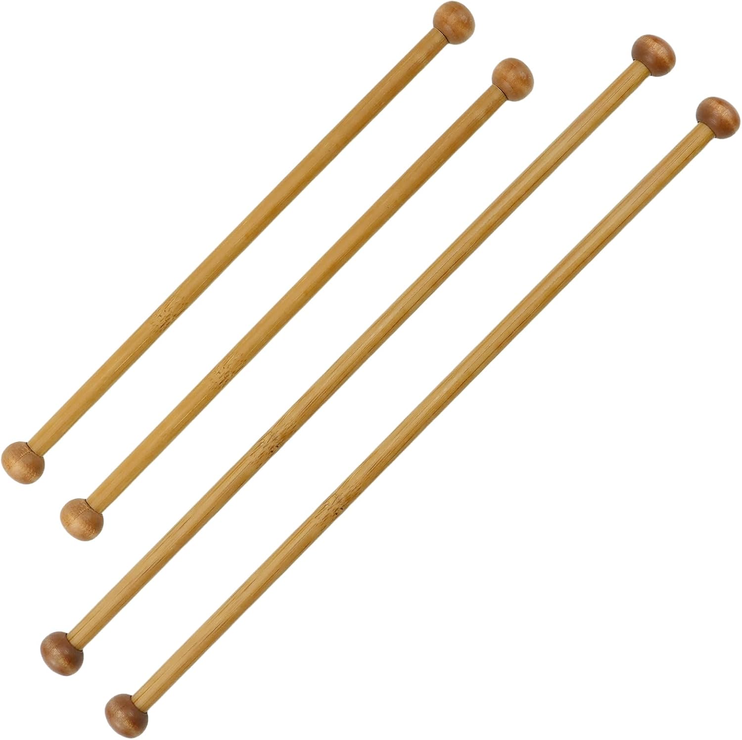 4Pcs Wooden Dowel Rods - Natural Wood Round Sticks for Crafts DIY Projects Closet Hanger Banner Pole Ribbon Wands Tapestry Holder