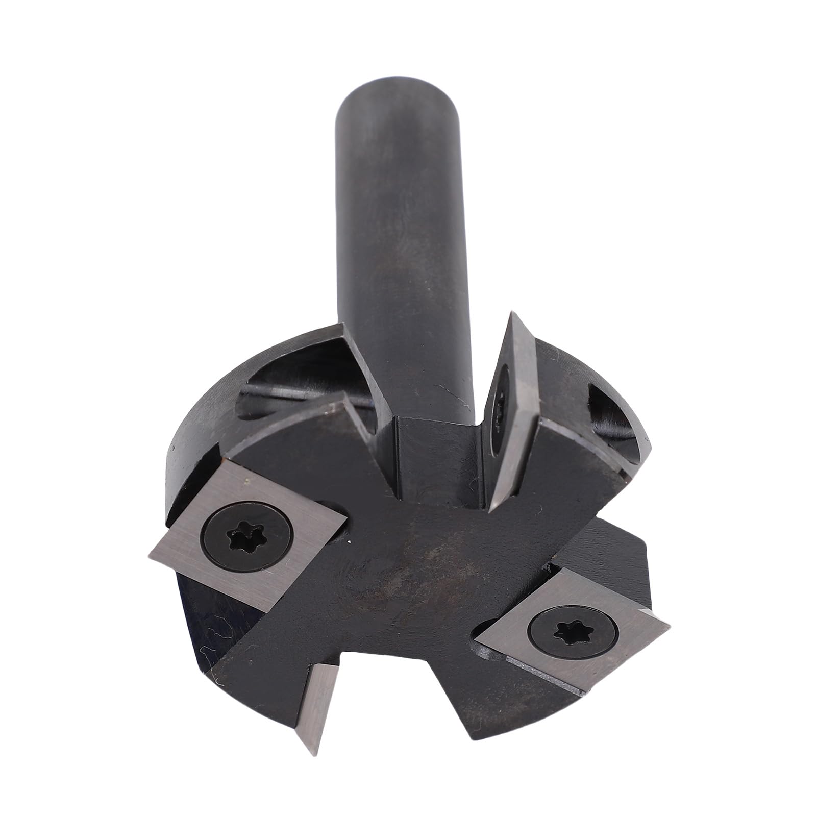 Punta per fresatura per appiattimento lastra, grado professionale, codolo tondo da 12 mm, 4 taglienti, punta per rivestimento CNC Spoilboard per la lavorazione del legno e