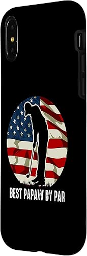 Miniatura 2 de Funda para iPhone XXS Golf Best Papaw By Par American Flag Father's Day