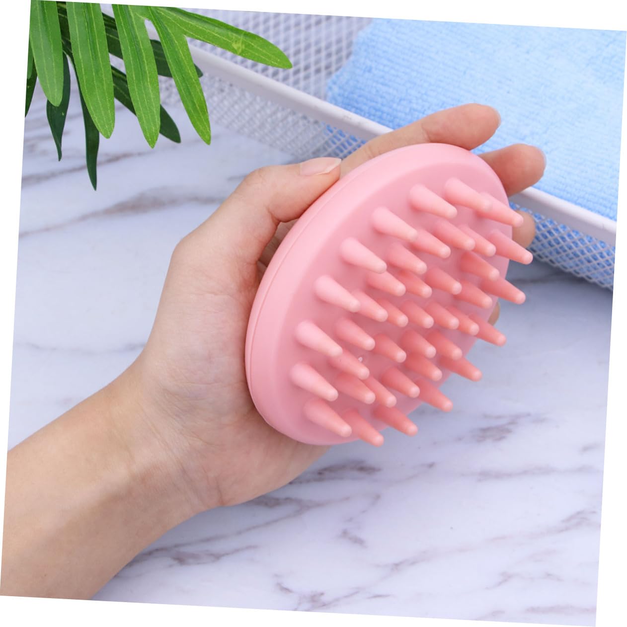 Beaupretty 3piezas Cepillo De Masaje Escalpado Eléctrico Con Función De Vibración Para Cuidado Del Cabelludo Limpieza y Exfoliación De Cabello Rosa