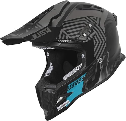 JUST 1 J12 Syncro - Casco de moto de motocross de fibra de carbono MX Off-Road