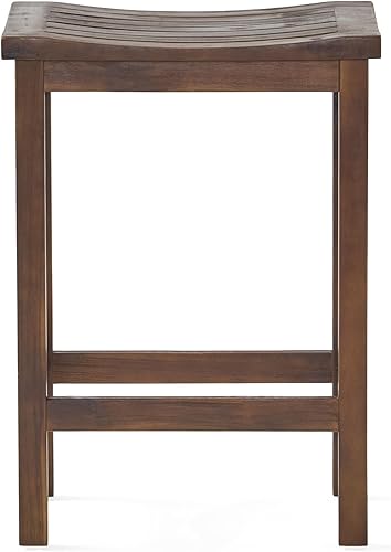 Miniatura 4 de Christopher Knight Home Easton Taburetes de pizarra, juego de 2 unidades, caoba marrón
