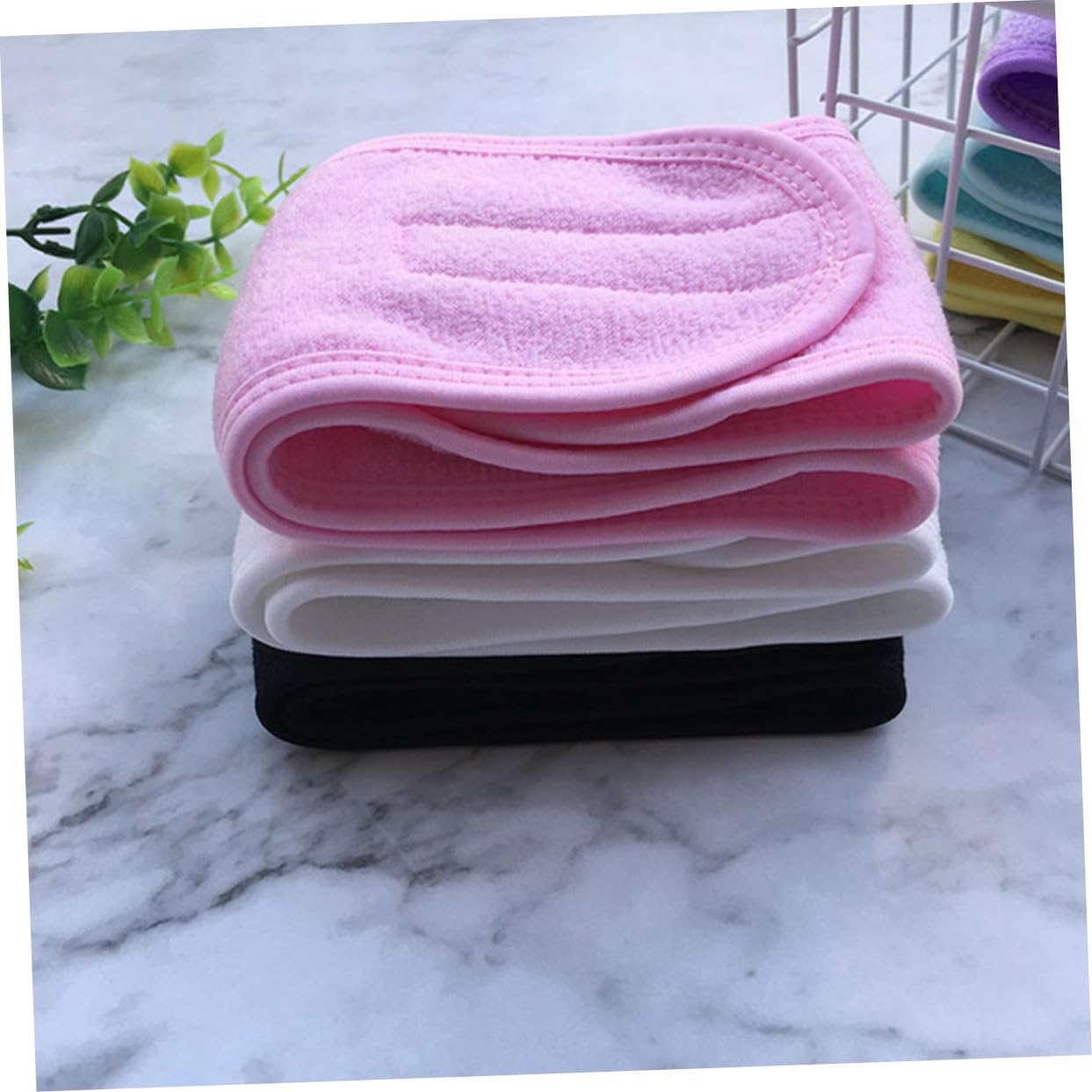 Cabilock 12pezzi Fascia per Capelli per Viso Fascia per Sudore Giallo Nero Bianco Rosa