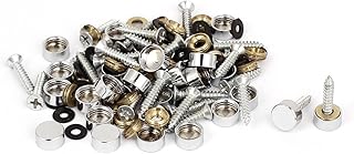 Aexit 10mm Dia Quality Parts Advertising Glass Tea Table Decorative Metal Mirror Screw Nails 40Pcs Model:24as342qo423