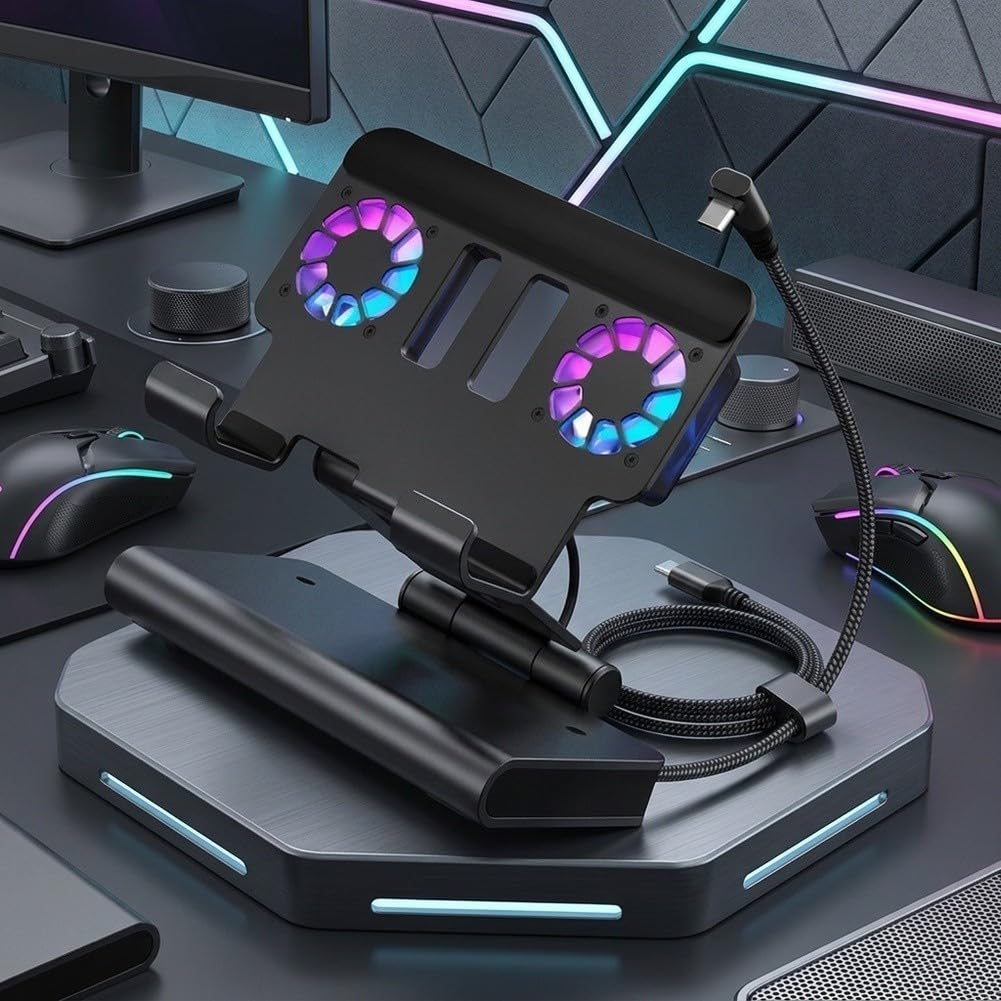 Raffreddamento per OneXPlayer con doppia ventola di raffreddamento 4K per | Doppia ventola da 6000 giri/min, previene il surriscaldamento, gioco intenso per sessioni, funzionamento silenzioso