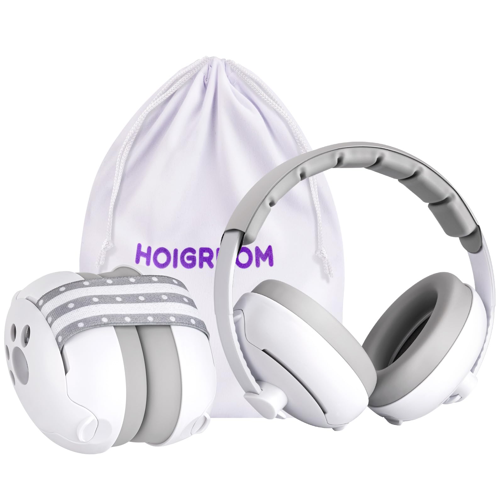 Baby Headphones for Noise, 2-in-1 Baby Ear Muffs Noise Protection for Ages 0-48 Months with Adjustable Headband Infant, Baby Hearing Protection
