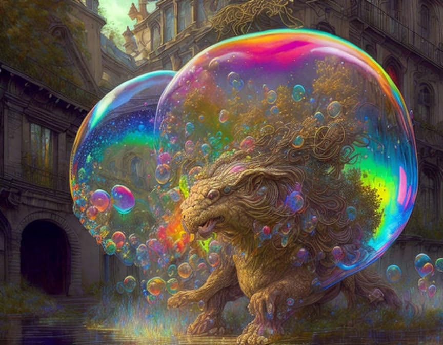 Toile Soap Bubble Monster Meechi 50x70 cm solution déco pour personnaliser une pièce