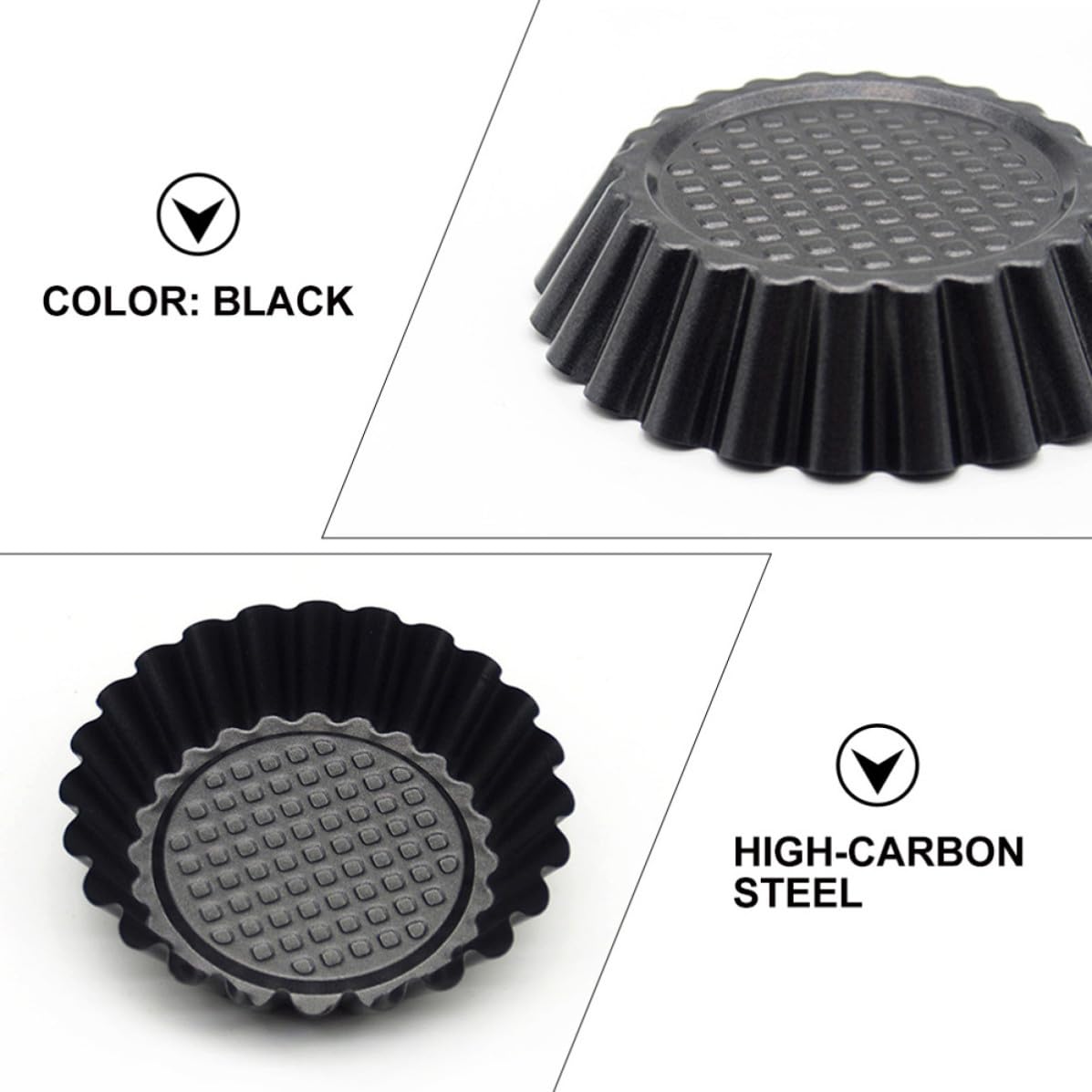 LABRIMP 12 Piezas Molde para Tartaletas de Huevo, de Acero al Carbono