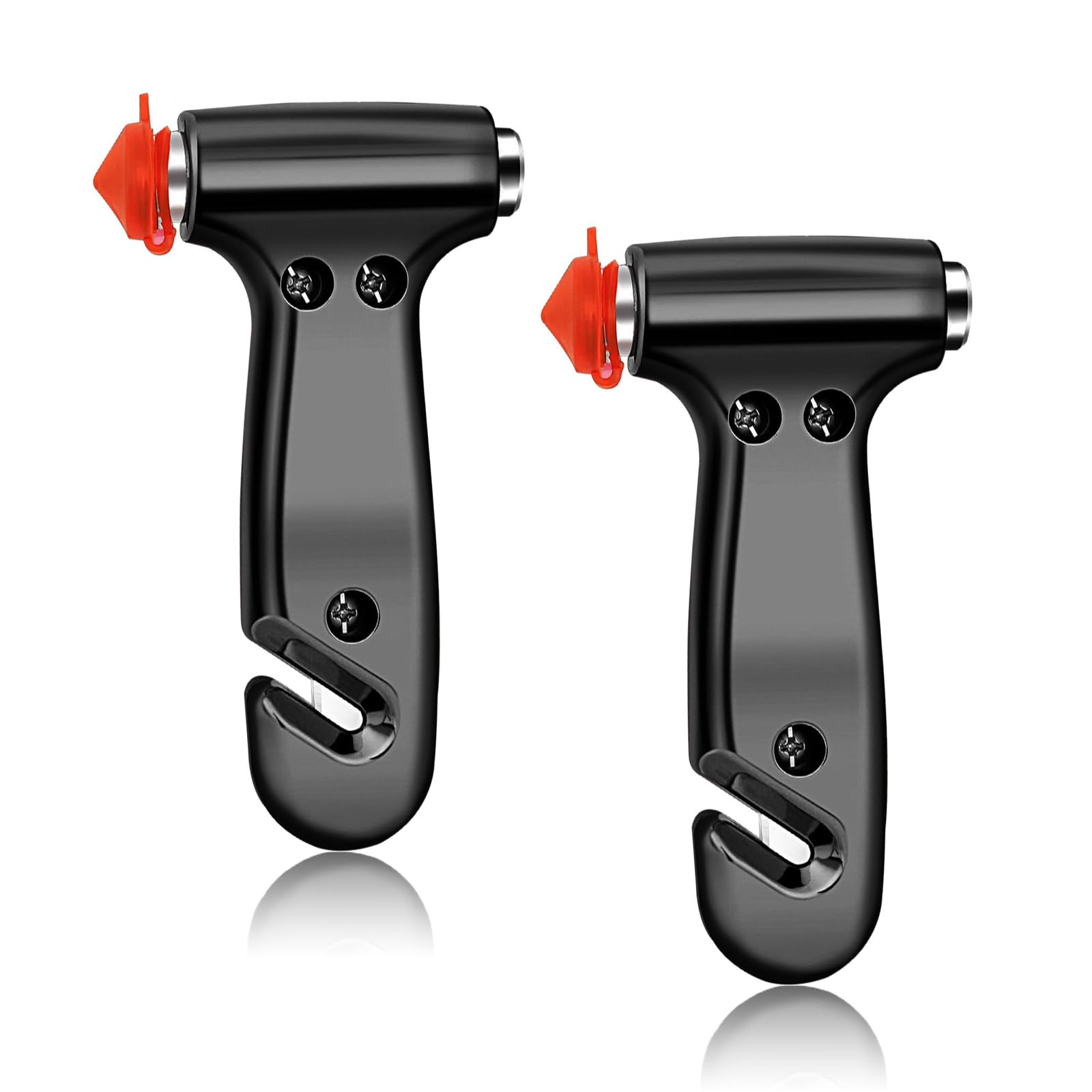 Sponsored Ad – KASTWAVE 2 Pack Car Safety Hammer, 5-in-1 Tool with Window Breaker and Seat Belt Cutter, Auto Multifunctional Escape Hammer for Accident, Vehicle Survive Accessories