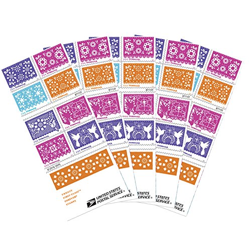 Colorful Celebration USPS Forever Postage Stamps Booklet of 20 Self-Adhesive (5 Booklets of 20 Stamps) Weddings, Parties, etc.