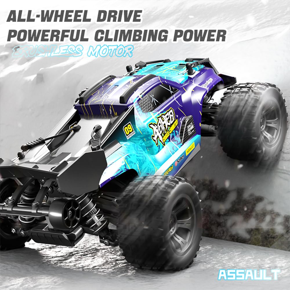 1/18 zdalnie sterowany samochód 40 km/h, RC wysoka prędkość Offroad Drift, silnik ze szczotką węglową 2,4 G, 4WD Off Road Race Buggy, 3 baterie