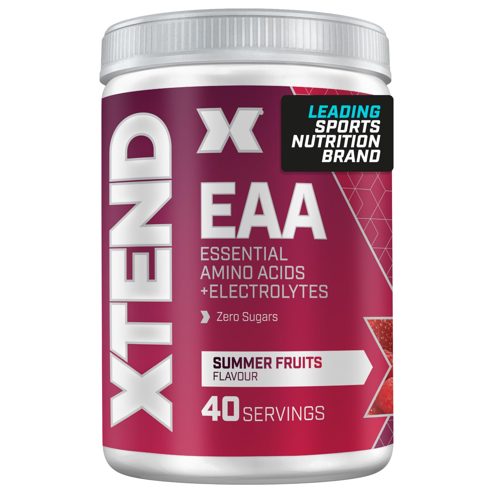 ScivationXTEND EAA Amino Acids Powder | Summer Fruits | 40 Servings for Hydration and Fitness Performance | 9 Essential Amino Acids + Added Electrolytes Recovery Powder to Hydrate, Repair, Recover