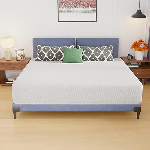 Miniatura 137 de PayLessHere Colchón individual de 12 pulgadas Colchón de espuma viscoelástica de gel firme media Blanco con funda con cremallera lavable