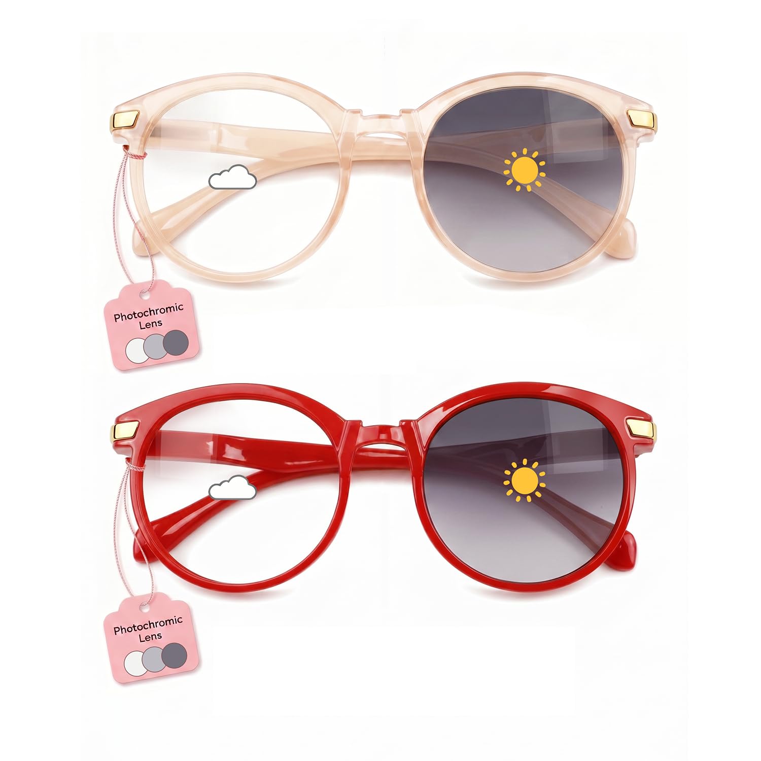 Round Kids Blue Light Glasses, Ages 2-6