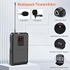 innopow Sistema de Micrófonos Inalámbricos de 200 Canales, Micrófono de Solapa Inalámbrico, Set de Micrófonos de Corbata UHF Doble sin Cable, Escaneo Automático, Largo Alcance 200-240 Pies, 16 Horas Ideal para Iglesia (Negro) XLR 8