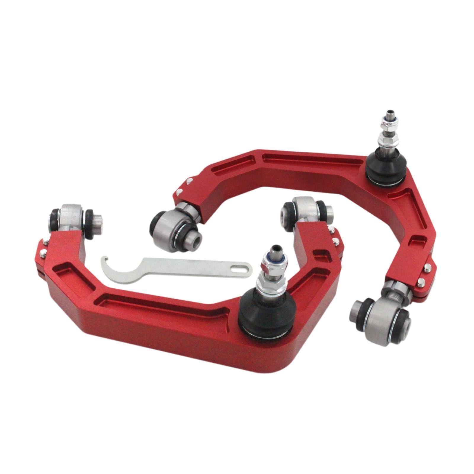 Kit de 2 Brazos de Control Superiores, Accesorios de Repuesto para Automóviles, Amortiguador Perforado de Aluminio Billet, Apto para, 1500, Rojo