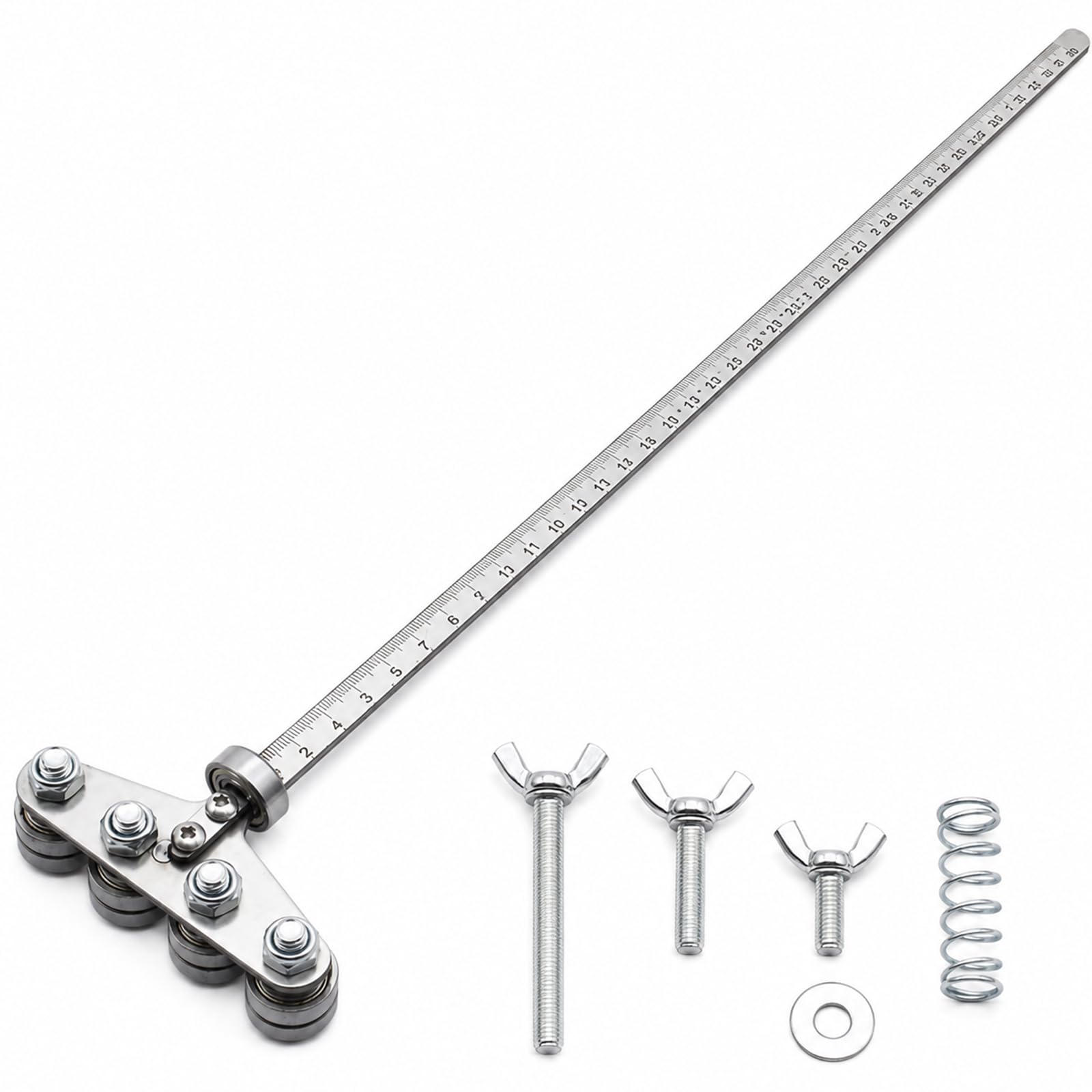 80cm Four-Axis Stainless Steel Circular Saw Guide Rail, Circular Saws with Screws and Spring for Precision Cutting, Woodworking Tools and Accessories for Home Renovation and Construction