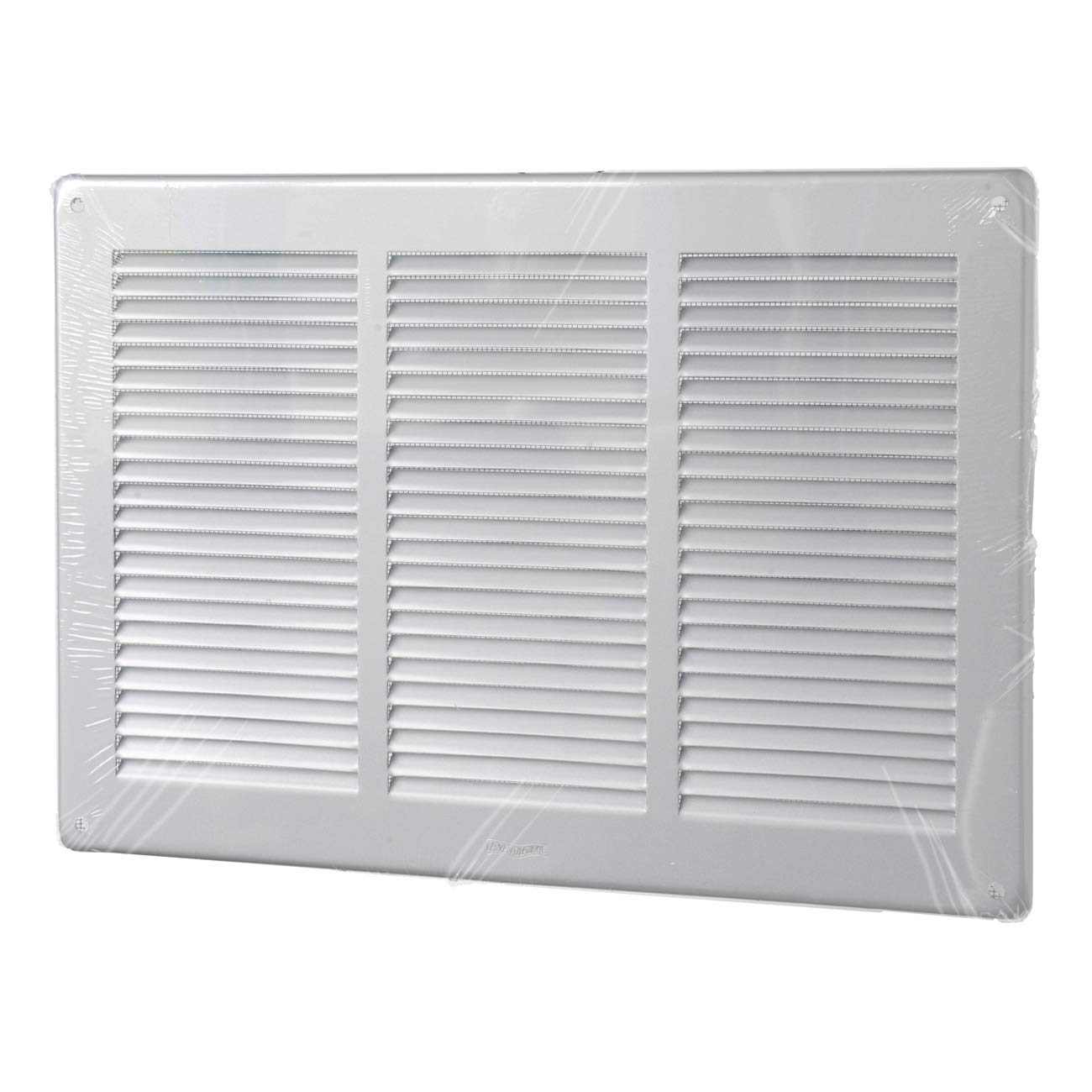 La Ventilazione GAL3424R Griglia di Ventilazione Rettangolare in Alluminio verniciato Argento, da Sovrapporre con rete antinsetti, dimensioni 340x240 mm