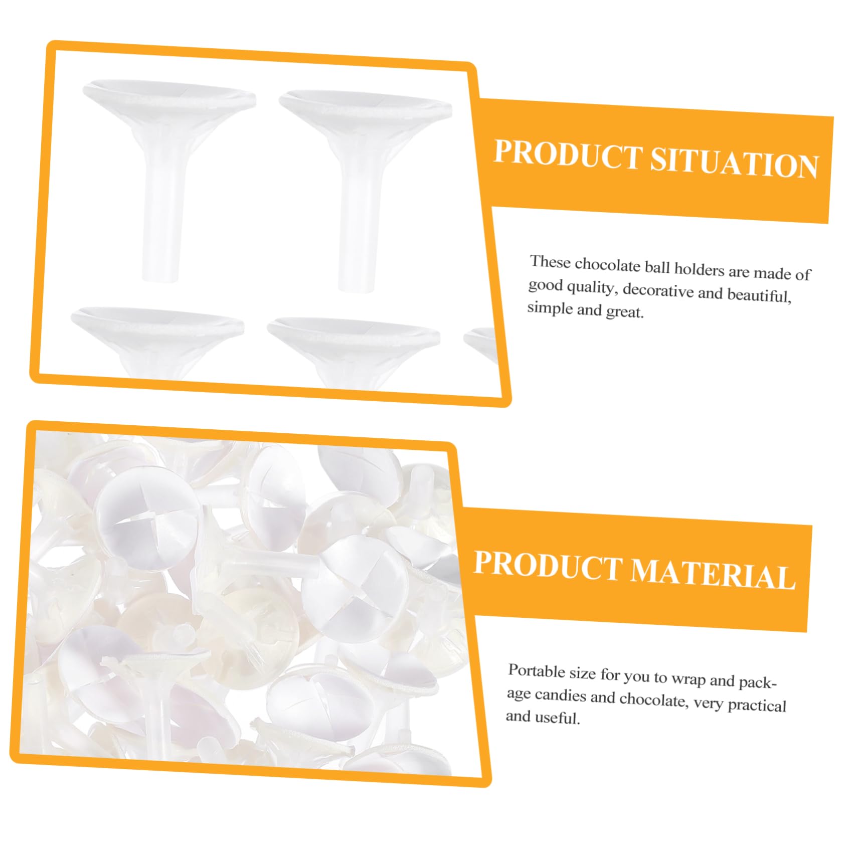 AUTSUPPL 100pcs Chocolate Packing Base for Candy Bouquets Elegant Holder for Chocolate Support for Parties and Special Occasions Decorative and Simple Design