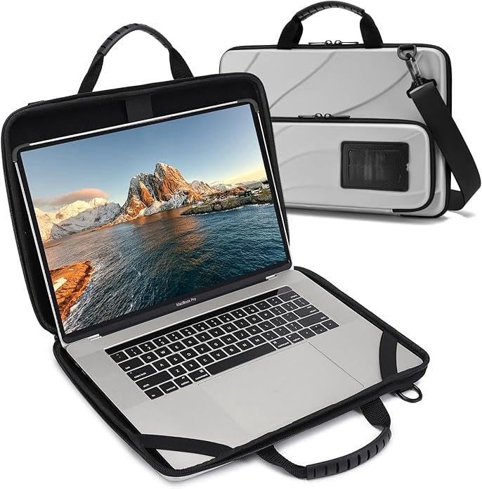 Image of 360All Around Protective Hard Shell Unisex Shockproof Laptop Bag Case Cover with Shoulder Strap, Messenger Bag with Superior Protection