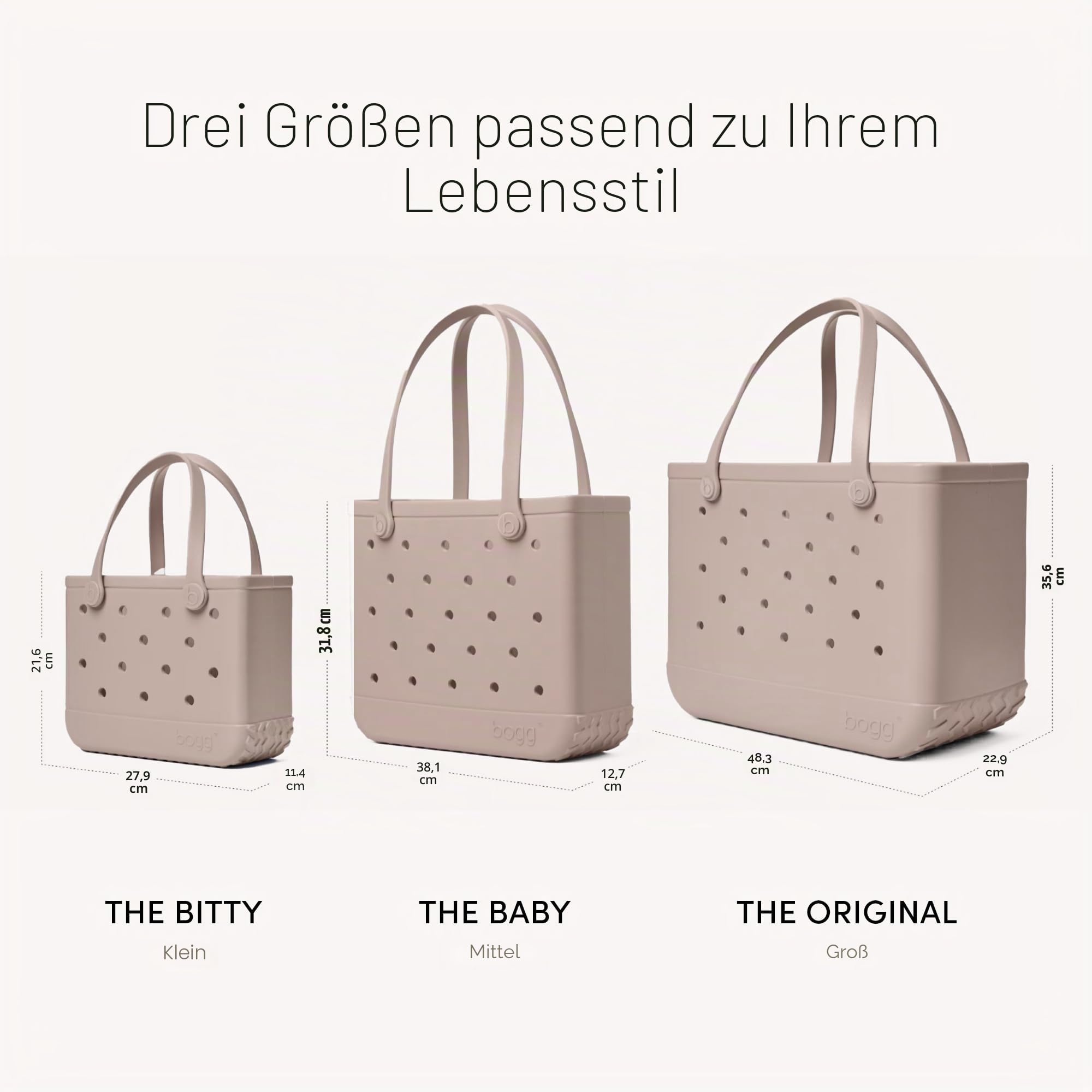 BOGG BAG Bitty Kleine Tragetasche, 27,9 x 21,6 x 11,4 cm, langlebig, waschbar, kippsicher, Strand, Pool, Boot, Arbeit, Sport