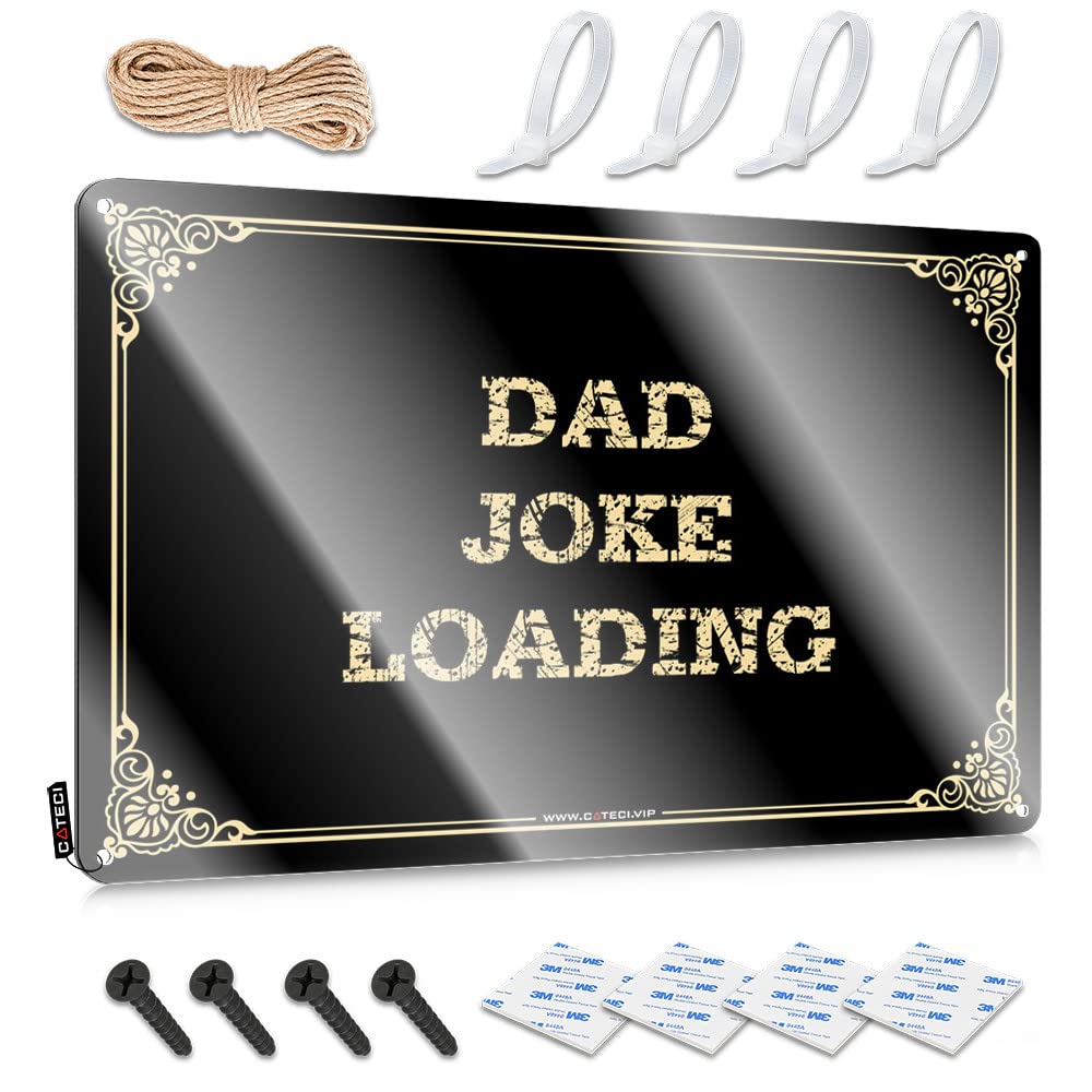 MGHTLCCME Funny Coffee Signs Dad Joke Loading Tin Sign Funny Plaques For Men Warning Signs For Bedroom(30X40CM)