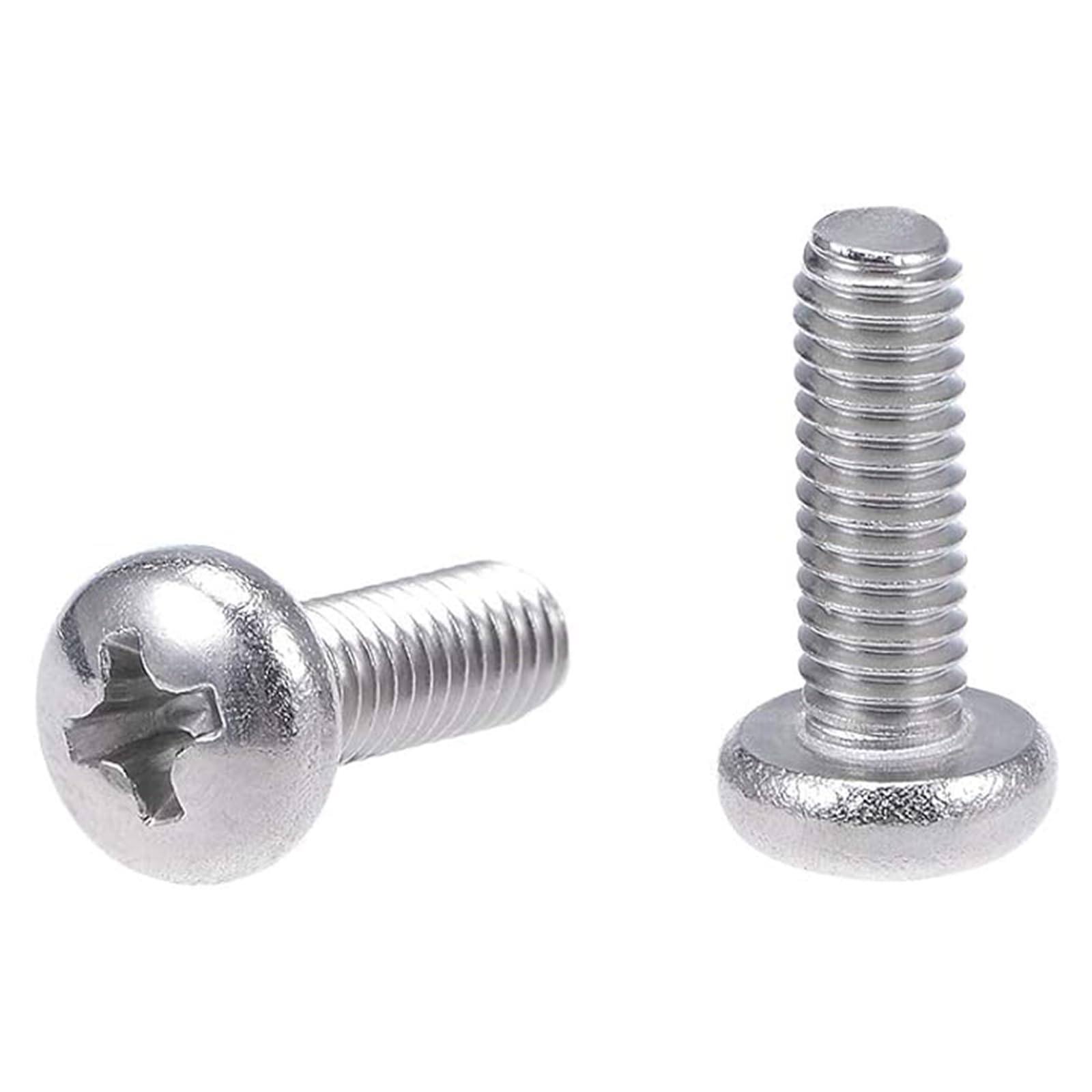 MACHSWON M4x12mm Machine Screws Pan Phillips Cross Head Screw 304 Stainless Steel Round Head Cross Screw Fasteners Bolts 30Pcs