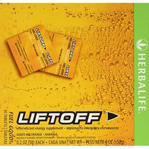 Herbalife LIFTOFF Energy Drink Ignite Orange 30 TABS Cover