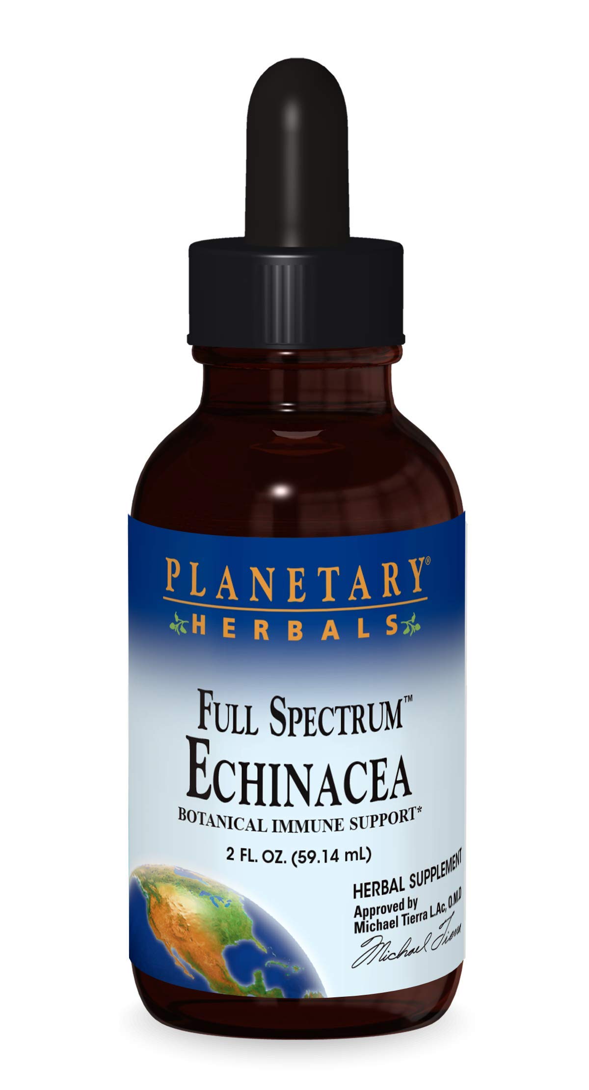 Planetary Herbals Echinacea Full Spectrum Fresh Herb Extract Liquid, Botanical Immune Support, 2 Ounces (Pack of 2)