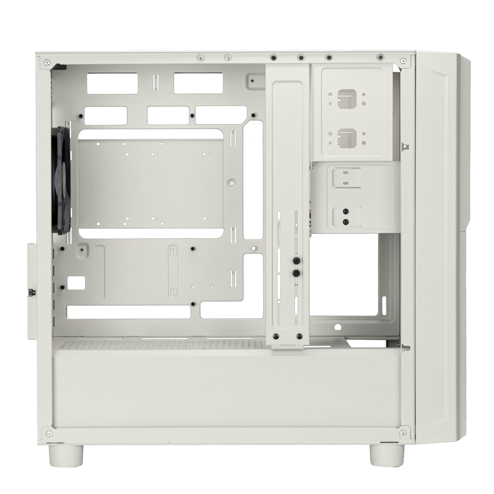 SilverStone FLP03 - Retro-inspiriertes M-ATX Gehäuse mit Unterstützung für vielseitige Speicherlösungen High-End-GPUs und effiziente Kühlung, SST-FLP03W