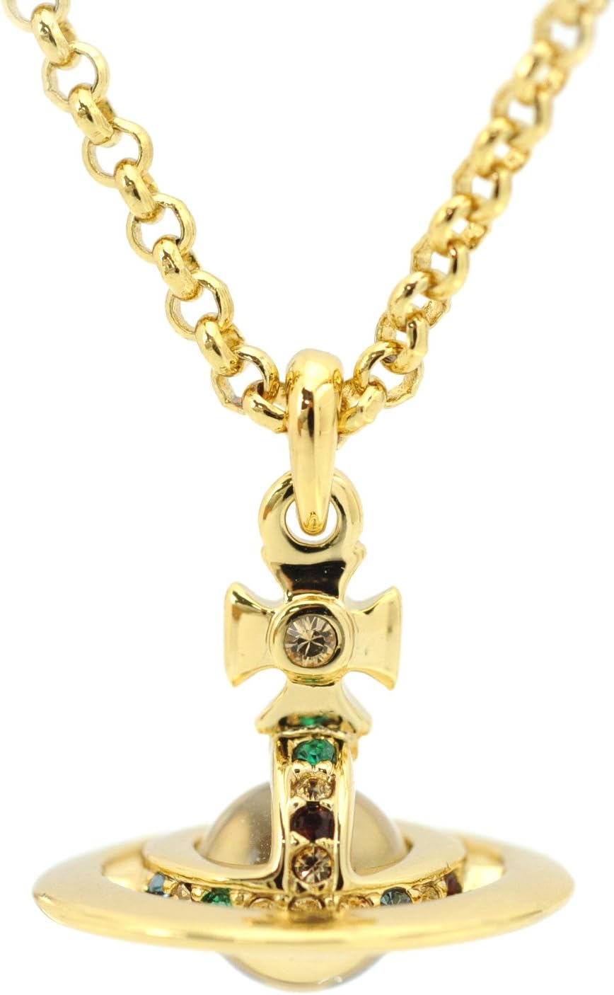 Vivienne Westwood PETITE オーブ ネックレス、真鍮、クリエイト ダイヤモンド