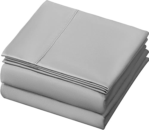 Miniatura 7 de LBRO2M Juego de sábanas de 1000 hilos 100 algodón juego de sábanas de 4 piezas bolsillo profundo de 16 pulgadas ropa de cama súper suave fresca y