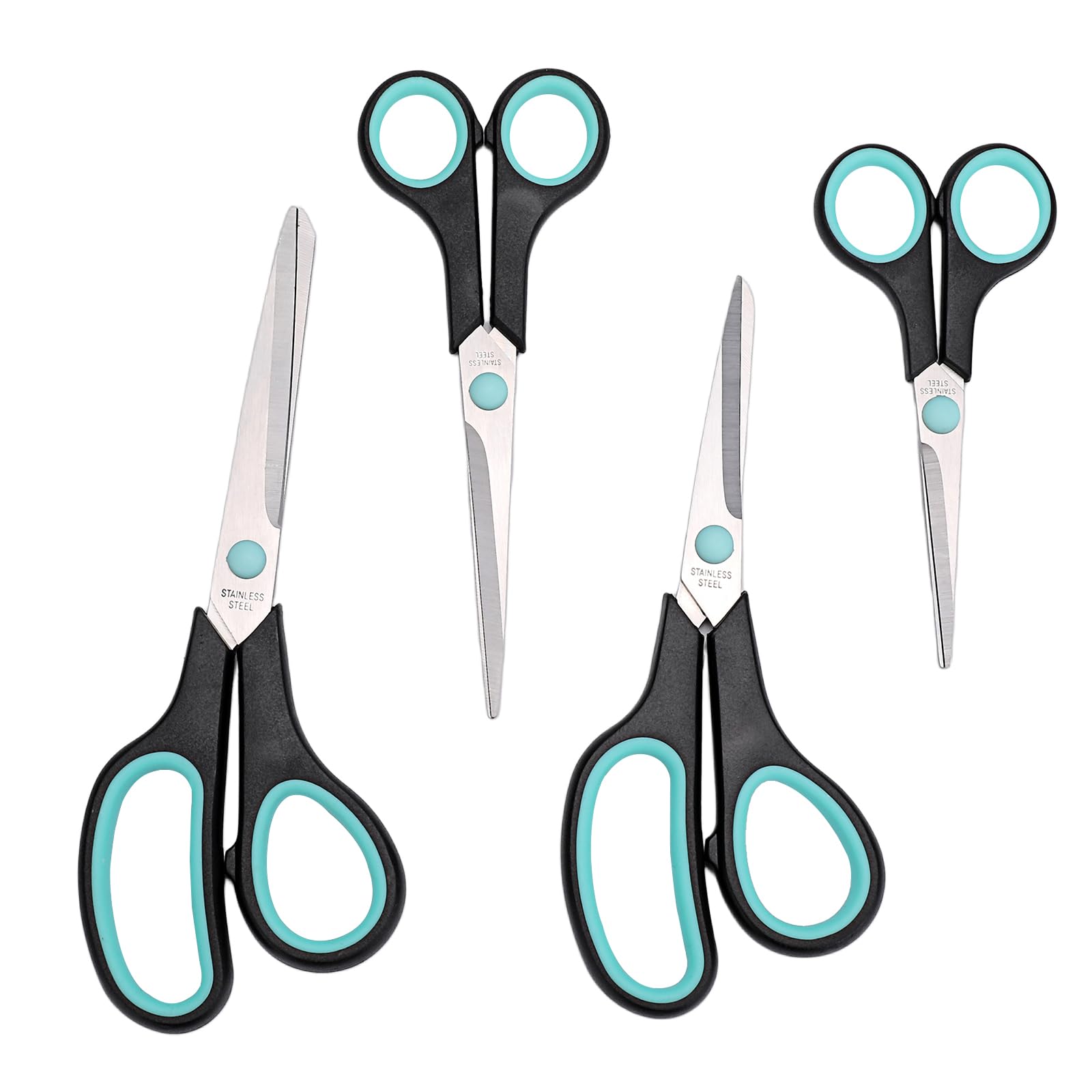 �️ Asdirne Scissors Set of 4, Premium Stainless Steel Razor Blades, Ergonomic Semi-Soft Rubber Grip, Suitable for School — beauty deal on Shopping With Noya