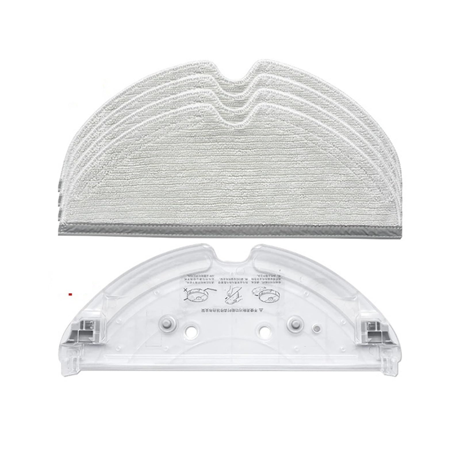 VIXWDRUTY Compatible For Xiaomi，Compatible For Roborock， Robot Vacuum Cleaner Water Tank Mop Cloth Tray Accessories Spare Parts Mop Bracket(5pcs a)