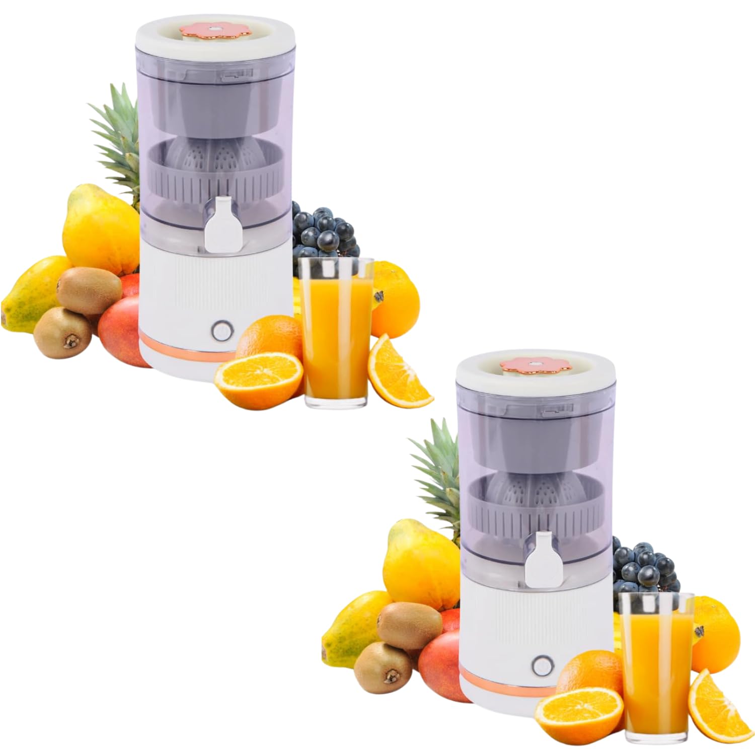 Exxelo [𝐁𝐔𝐘 𝐎𝐍𝐄 𝐆𝐄𝐓 𝐎𝐍𝐄] Portable Electric Citrus Juicer – Automatic Fruit Squeezer for Orange, Lemon, and Grapefruit – Easy Juice Extractor Machine for Home Use-image-30