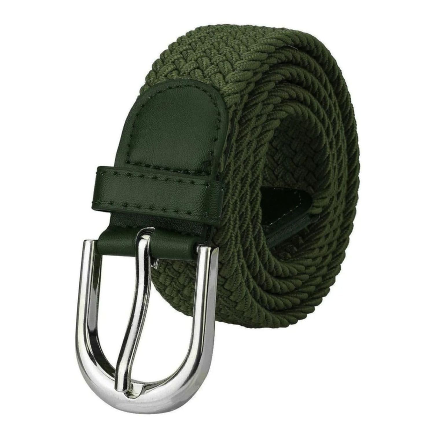 Men's Elastic Braided Canvas Belt with Metal Buckle-picture-18