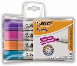 Pincel Marcador de Quadro Branco BIC Markingc/4 cores fashion 930094